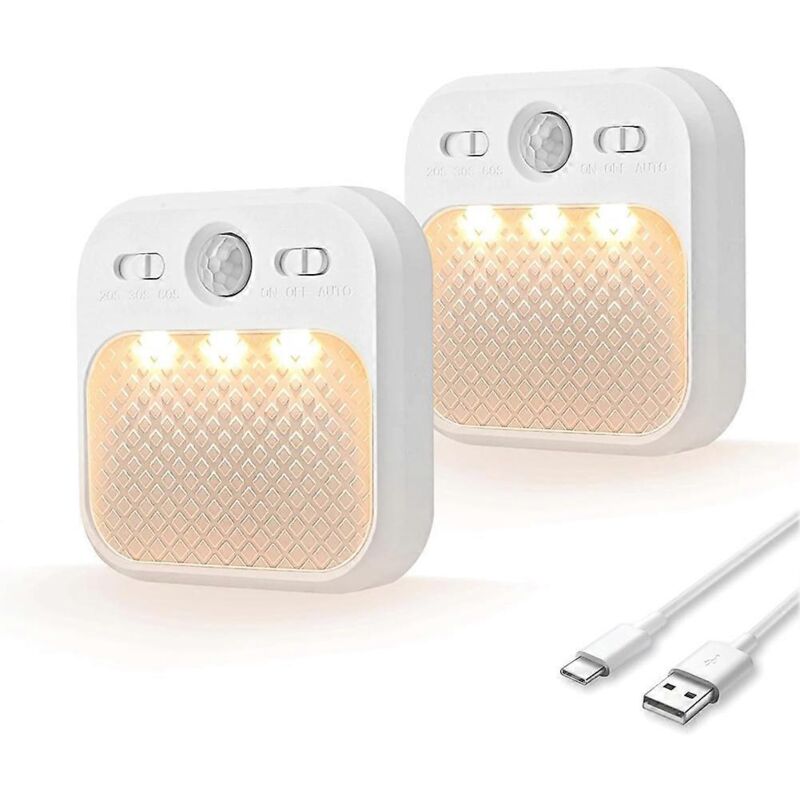 Intelligente Nachttischlampe Mit Infrarot-erkennung Für Kleiderschrank, Flur, Treppe, Küche, Schlafzimmer, Mit Automatischer Ladefunktion, Nachtlicht Und Anwesenheitserkennung.