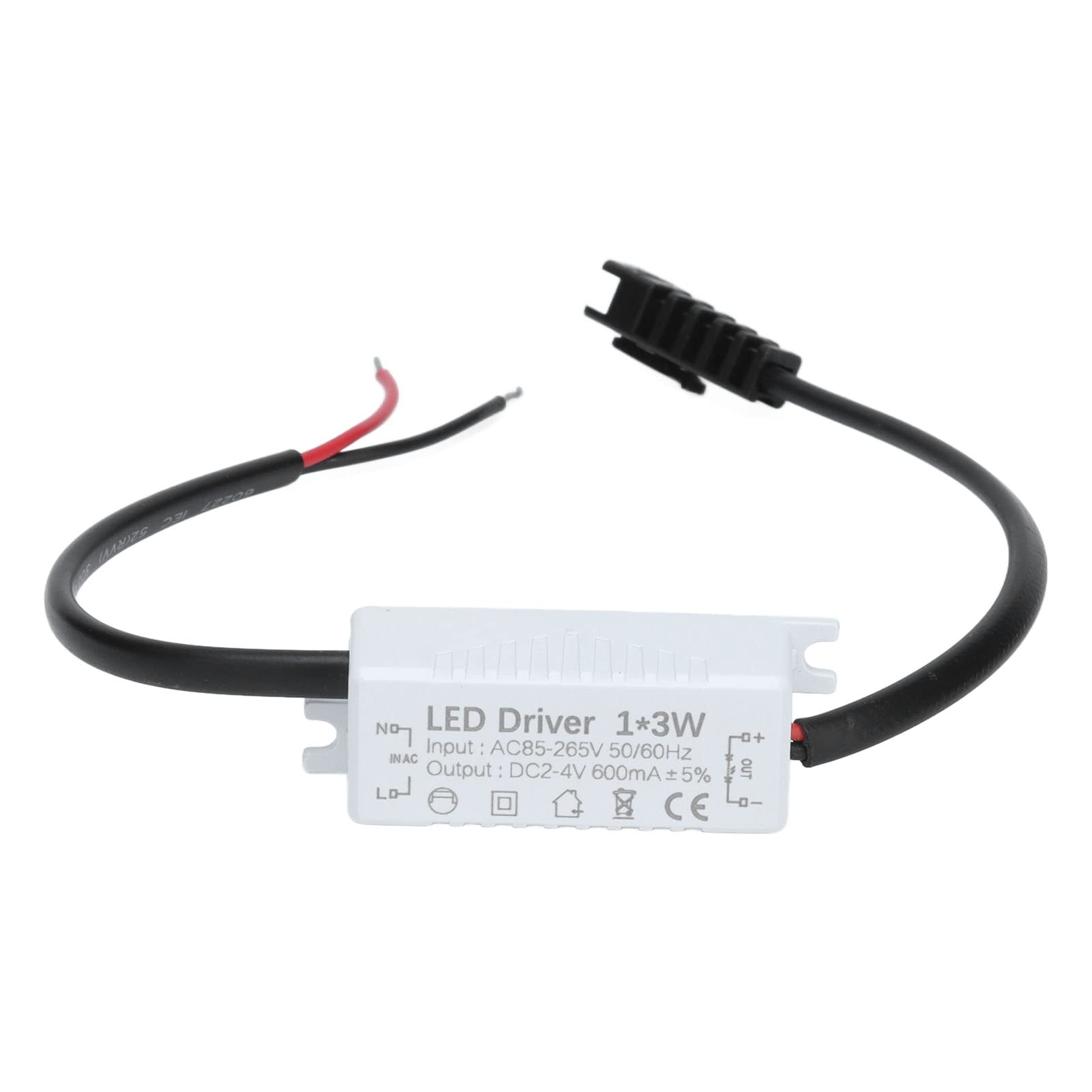 Led-treiber (1x3w) Konstantstrom 600ma Eingang Ac85-265v Ausgang 2-4vdc Stromanschluss Led-lampentransformator.