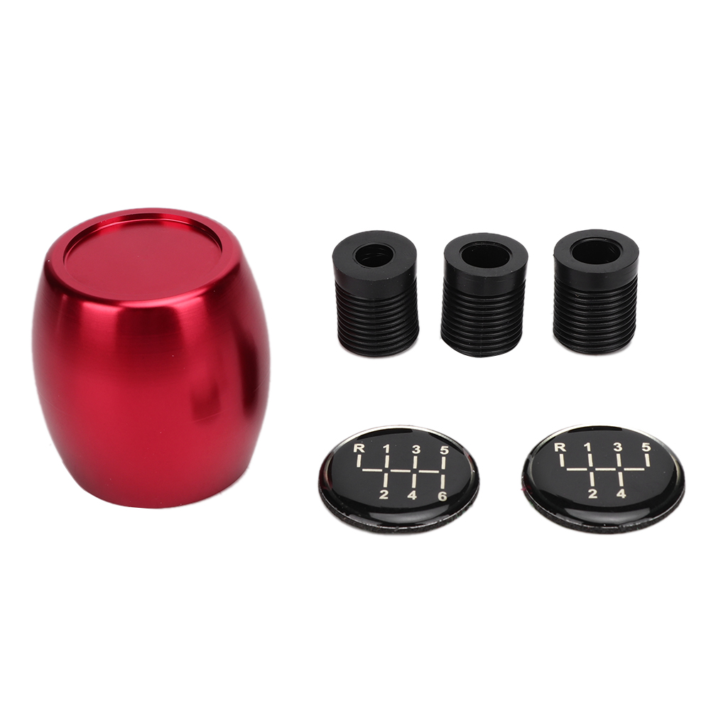 Auto Schaltknauf, 5/6-gang-schaltgetriebe-schalthebelabdeckung Aus Aluminiumlegierung, Rot.