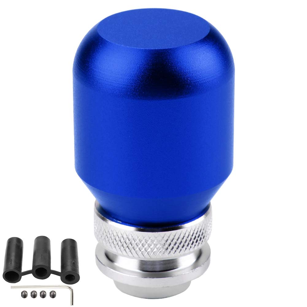 Schaltknauf, Universeller Automatik-schalthebel Und 3 Kunststoffadapter (8 Mm, 10 Mm, 12 Mm) (blau).