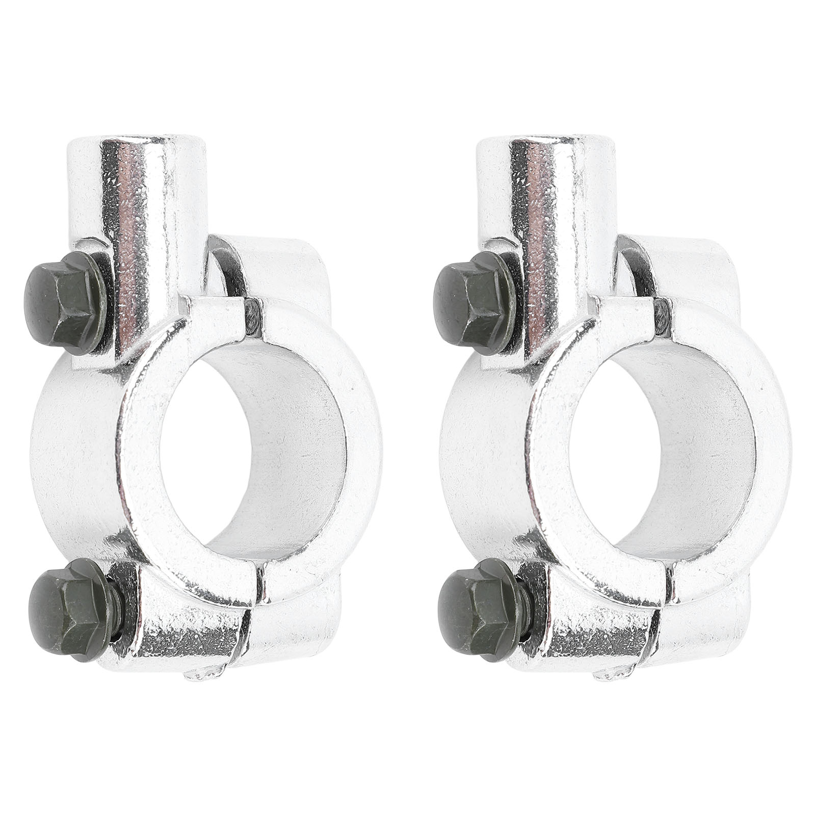 Motorrad-lenkerspiegelhalterung, 2 Stück, 22-mm-gewindebefestigung, Klemmadapter Für Motorräder, Atvs, Roller, Silber M10.