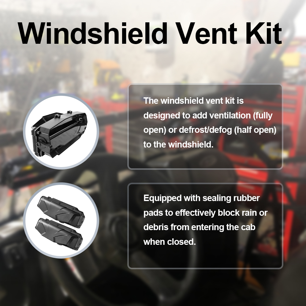 2-teiliges Utv-windschutzscheiben-belüftungsset, Selbstmontierbares Windschutzscheibenzubehör Für Hartbeschichtete Polycarbonat-windschutzscheiben