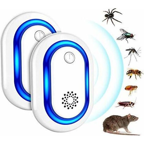 Ultraschall-abwehrset, 2-teilig, Gegen Nagetiere Und Insekten – Mäuse, Ratten, Ameisen, Kakerlaken, Mücken – Sicher Für Mensch Und Tier