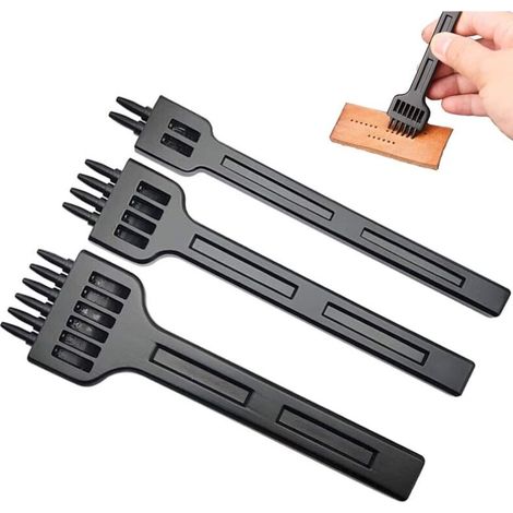 Locher-set Für Leder – 3 Größen (2 Mm, 4 Mm, 6 Mm) – Bastelwerkzeug Für Gürtel, Riemen Und Accessoires