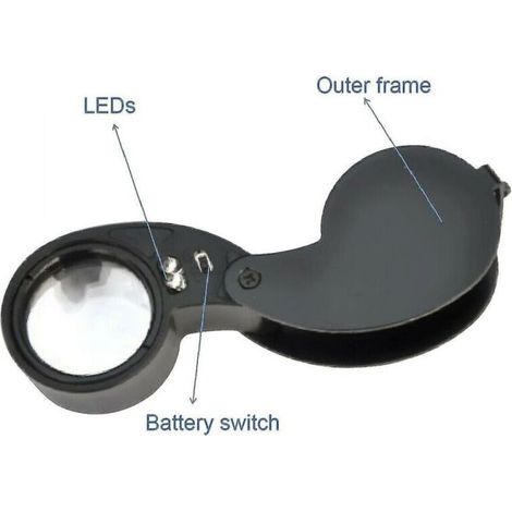 40-fache Juwelierlupe Mit Integrierter Led-beleuchtung Zur Präzisen Untersuchung Von Edelsteinen Und Metallen