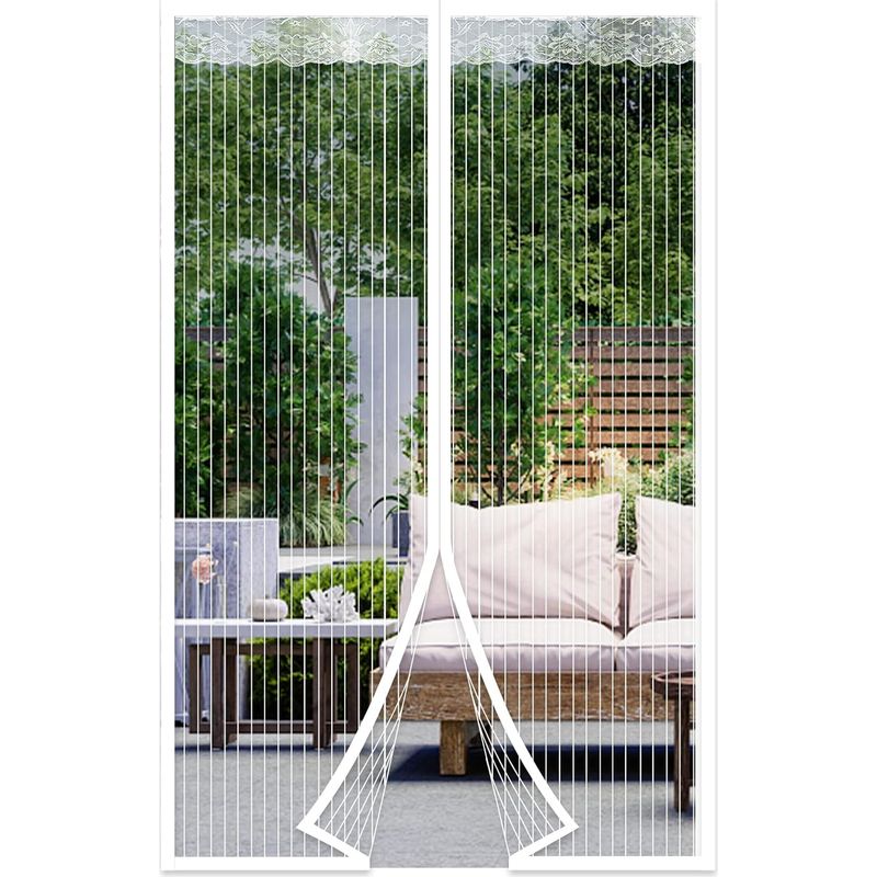 Magnetischer Mückenschutzvorhang, Weiß, 120 X 230 Cm, Ultrafeines Netzgewebe Für Balkon, Schlafzimmer Und Eingangstür