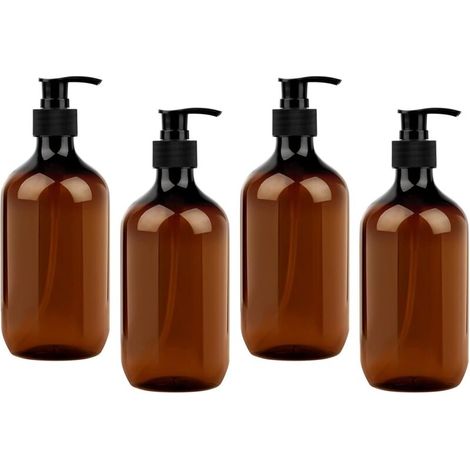 4-teiliges Set Leerer 500-ml-pet-seifenspender – Für Shampoo, Duschgel, Lotion Oder Flüssigwaschmittel