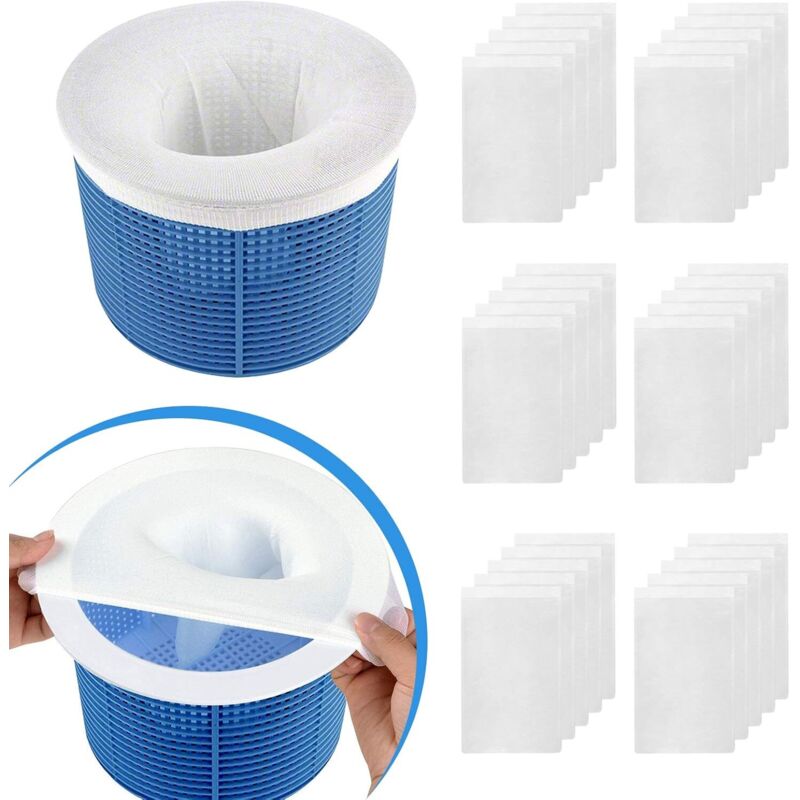 Skimmersocken Für Schwimmbecken – 30er-packung Ultradünner Netzeinlagen Für Optimale Filtration Und Verbesserten Filterschutz
