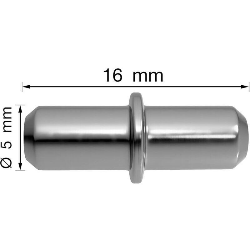 Mm Massive, Vernickelte Stahl-regalstifte – 100er-packung Mit Bohrring – Robuste Regalbefestigung