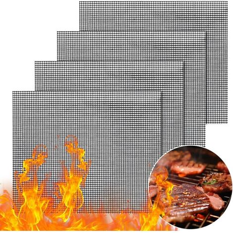 4er-set Wiederverwendbare Und Zuschneidbare Grillmatten – Antihaft-backmatte Für Backofen, Joghurtbereiter Oder Grill – 40 X 33 Cm