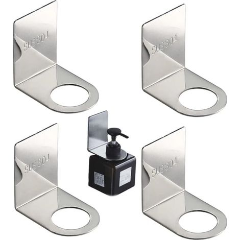 Wandmontierter Flaschenhalter Für Duschgel Und Flüssigseife – 4er-set Pumpspender Für Bad, Küche Und Hotel