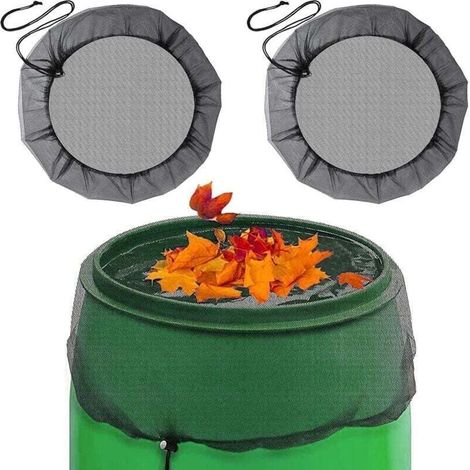 Verstellbares Schutznetz Für Regenwassertanks – Set Mit 2 Netzabdeckungen Mit Kordelzug
