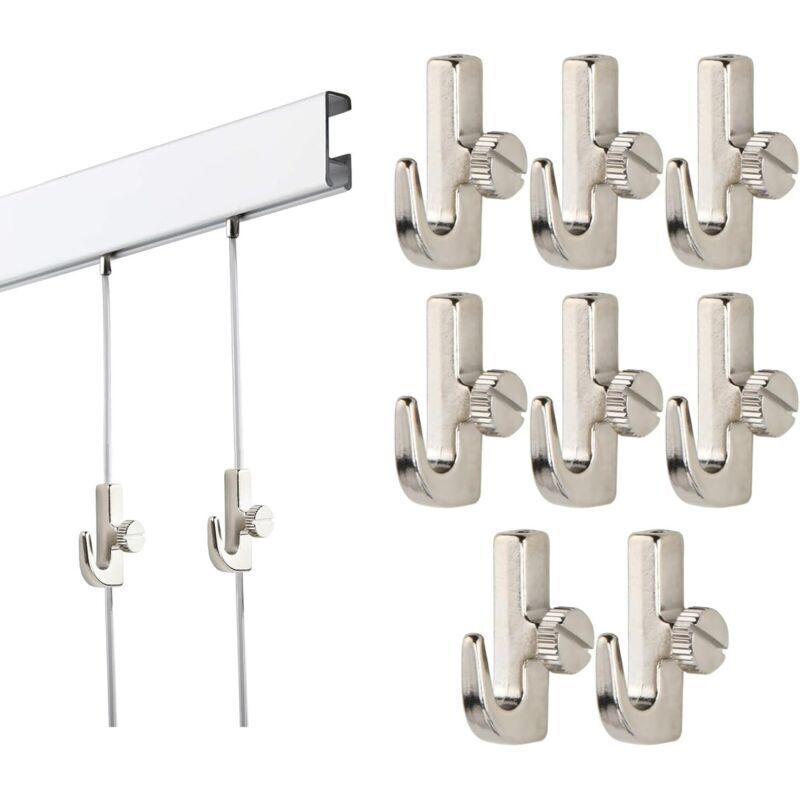 Set Mit 10 Mini-silberhaken Für Bilderleisten Und Kleiderstangen – Ideal Für Rahmen, Gemälde Und Dekorationsgegenstände