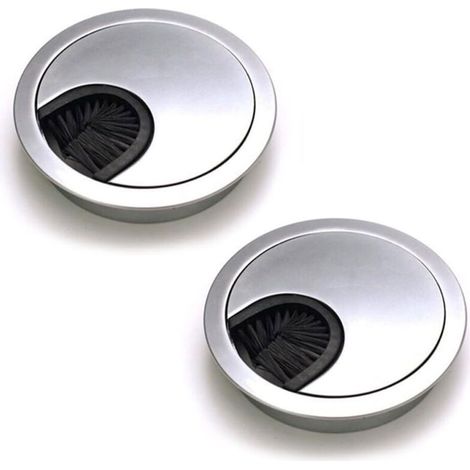 Runde, Eingelassene Kabeldurchführung Für Schreibtische, 60 Mm, Organizer-abdeckung Für Drähte Und Kabel, Aufbewahrungskanal Für Tisch Und Möbel (silber)