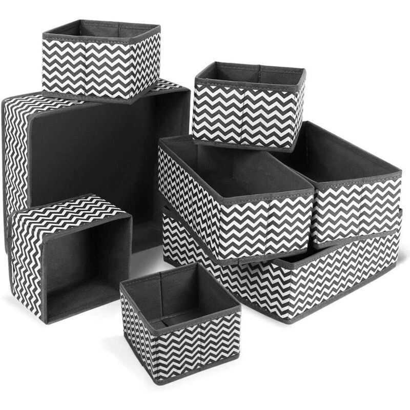 Faltbarer Schubladenorganizer Aus Atmungsaktivem Oxford-gewebe – 8er-set Offene Aufbewahrungsboxen, Ideal Für Spielzeug, Socken Und Unterwäsche