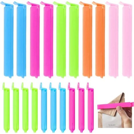 20 Wasserdichte Kunststoff-lebensmittelclips – 7 Cm Und 11 Cm – Zum Verschließen Von Beuteln, Verpackungen, Snacks Und Zur Aufbewahrung Von Lebensmitteln