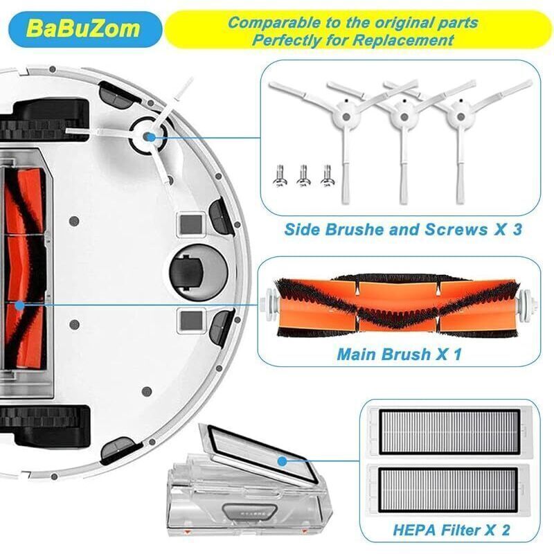 Ersatzteilset Für Roborock S5/s6/s5 Max/s6 Max/s6 Pure Saugroboter – Kompatible Ersatzteile