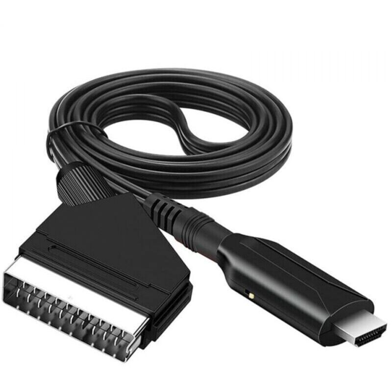 Scart-zu-hdmi-adapter Mit Integrierter Audio-/videokonvertierung – 1080p- Und 720p-auflösung – Kompatibel Mit Fernsehern, Projektoren Und Monitoren
