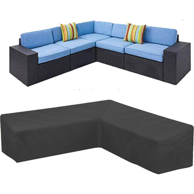 Wasserdichte Schutzhülle Für Garten-ecksofa Aus 210d Oxford-gewebe – Staub- Und Uv-schutz – Maße: 210 X 270 X 85 X 90 Cm