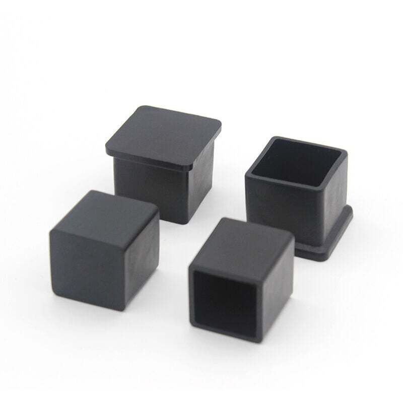 Set Mit 10 Rutschfesten Stuhlbeinkappen Aus Gummi Für Quadratische Stühle – 20 X 20 Mm – Boden- Und Möbelschutz, Geräuschdämpfung