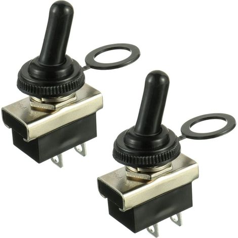 12v 25a Ip67 Wasserdichter 2-positionen 2-pin Ein/aus-wippschalter Mit Gummikappe – 2er-pack