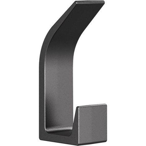 6-teiliges Set Selbstklebender Wandhaken Für Handtücher, Küche, Bad, Büro Oder Kleiderschrank – Schwarzes Aluminium