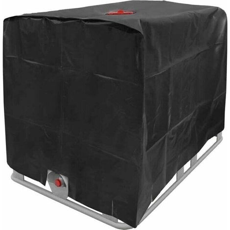 Abdeckung Für 1000-liter-ibc-wassertank – Uv-, Staub- Und Regenschutz – Abmessungen 120 X 100 X 116 Cm – Schwarz