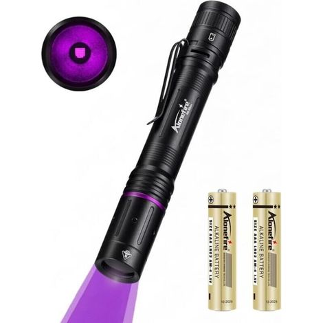 Leistungsstarke 3-w-uv-taschenlampe (365 Nm) – Mini-schwarzlicht Zum Nachweis Von Farbe, Mineralien, Fluorescein, Urin Und Silber – Betrieb Mit 2 Aa-batterien