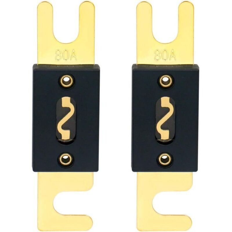 Anl 80a Sicherung Für Kfz-audiosysteme – 2er-pack – Gold Und Schwarz