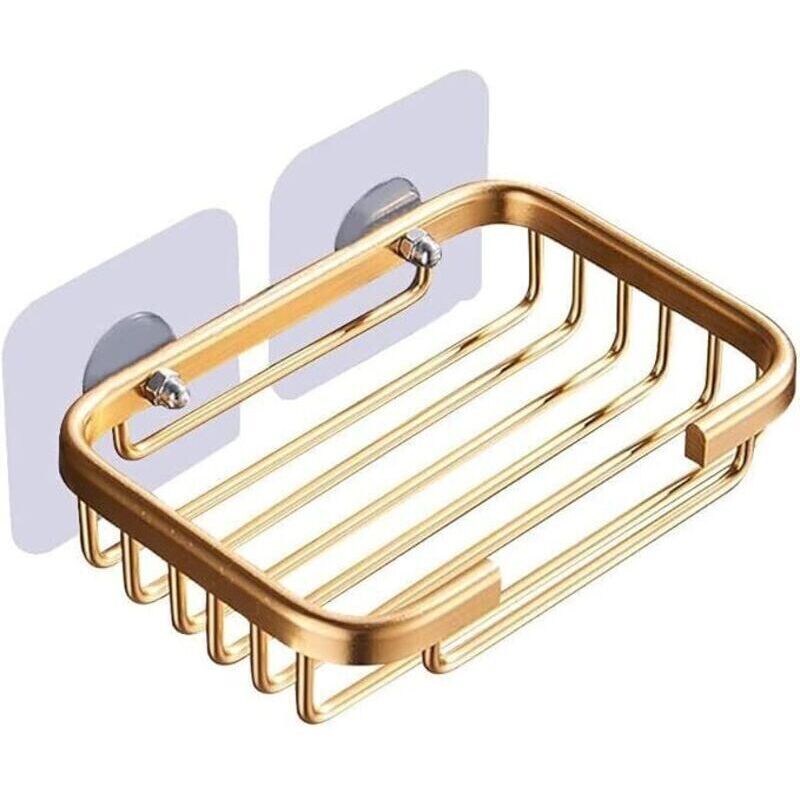 2er-set Selbstklebende Goldene Seifenschalen Für Die Dusche – Kratzfeste Aufbewahrung, Kein Bohren Erforderlich, Modernes Badezimmeraccessoire