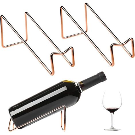 Elegantes Und Stapelbares Flaschenregal Aus Metall – Freistehender Weinhalter Für Hausbar, Küche Oder Inneneinrichtung