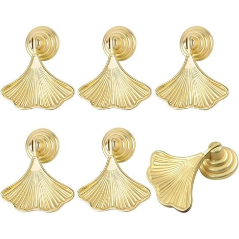 6-teiliges Set Vergoldeter Messing-möbelknöpfe – Griffe Für Küchenschubladen Und Schranktüren, Durchmesser 54 Mm, 41 Mm, 18 Mm