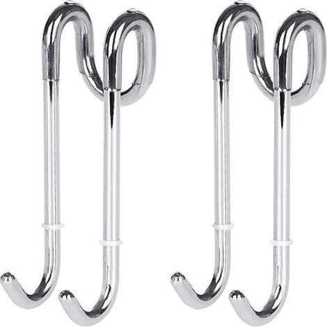 Zweiteiliger Wandhaken Fürs Badezimmer – Elegantes Silbernes Design – Maße: 11 X 3,9 X 1,2 Cm – Einfache Montage