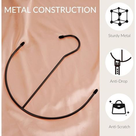 Gürtel- Und Accessoire-aufhänger – 2er-set Silberfarbene Metall-kleiderschrank-organizer Für Gürtel, Krawatten Und Schals