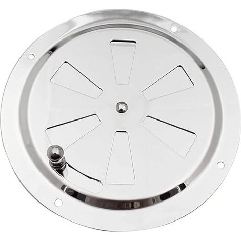 Verstellbares, Rundes Lüftungsgitter Aus Edelstahl (125 Mm) Für Lufteinlass Und -auslass Von Wäschetrocknern.