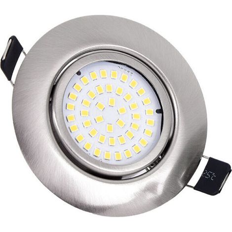 Verstellbarer Led-einbaustrahler, 5 W, Ultraflach, Warmweiß (3000 K), Schutzart Ip44, Für Bad, Küche, Wohnzimmer, Flur, 220 V