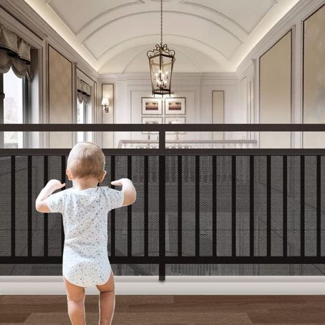 Babysicherheitsnetz – Treppen- Und Balkonschutz, Komplettset Mit 15 Verstellbaren Klemmen, Einfach Zu Montieren Und Extrem Robust
