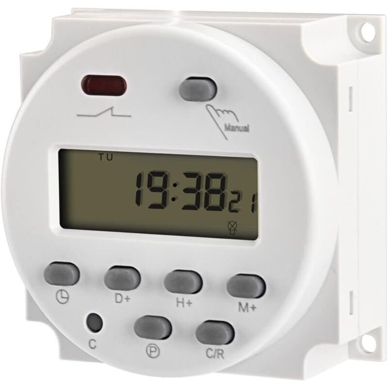 Programmierbarer Digitaler 12-v-dc-lcd-schalter, 16-a-spst-relais, Integriertes Lcd-display