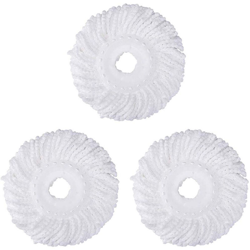 Stück 360° Drehbare Mikrofaser-wischmoppköpfe, 16 Cm Durchmesser, Ideal Für Die Gründliche Reinigung Von Glatten Und Rauen Böden