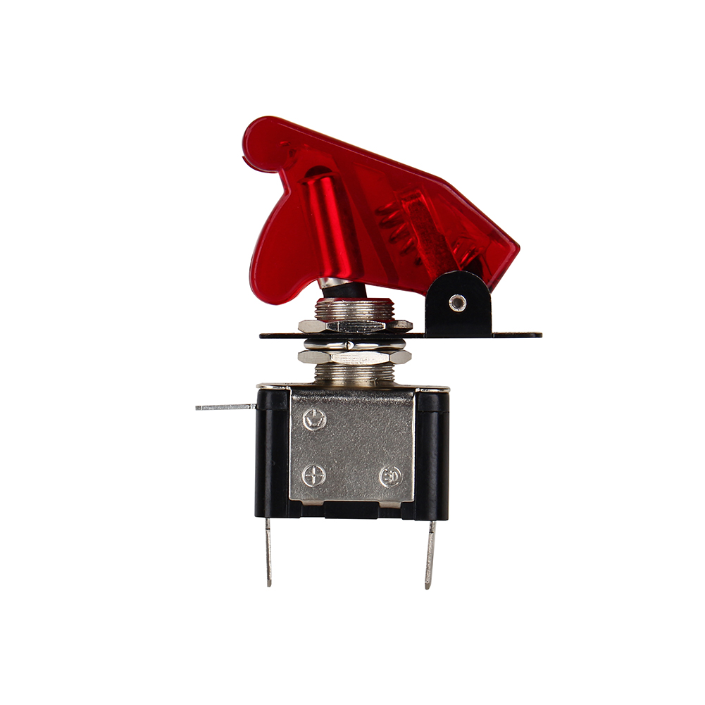 Led-licht-kippschalter, Spst-steuerung, Rote Abdeckung, 1,4 X 6,5 Cm, 12 V, 20 A, Für Autonebel