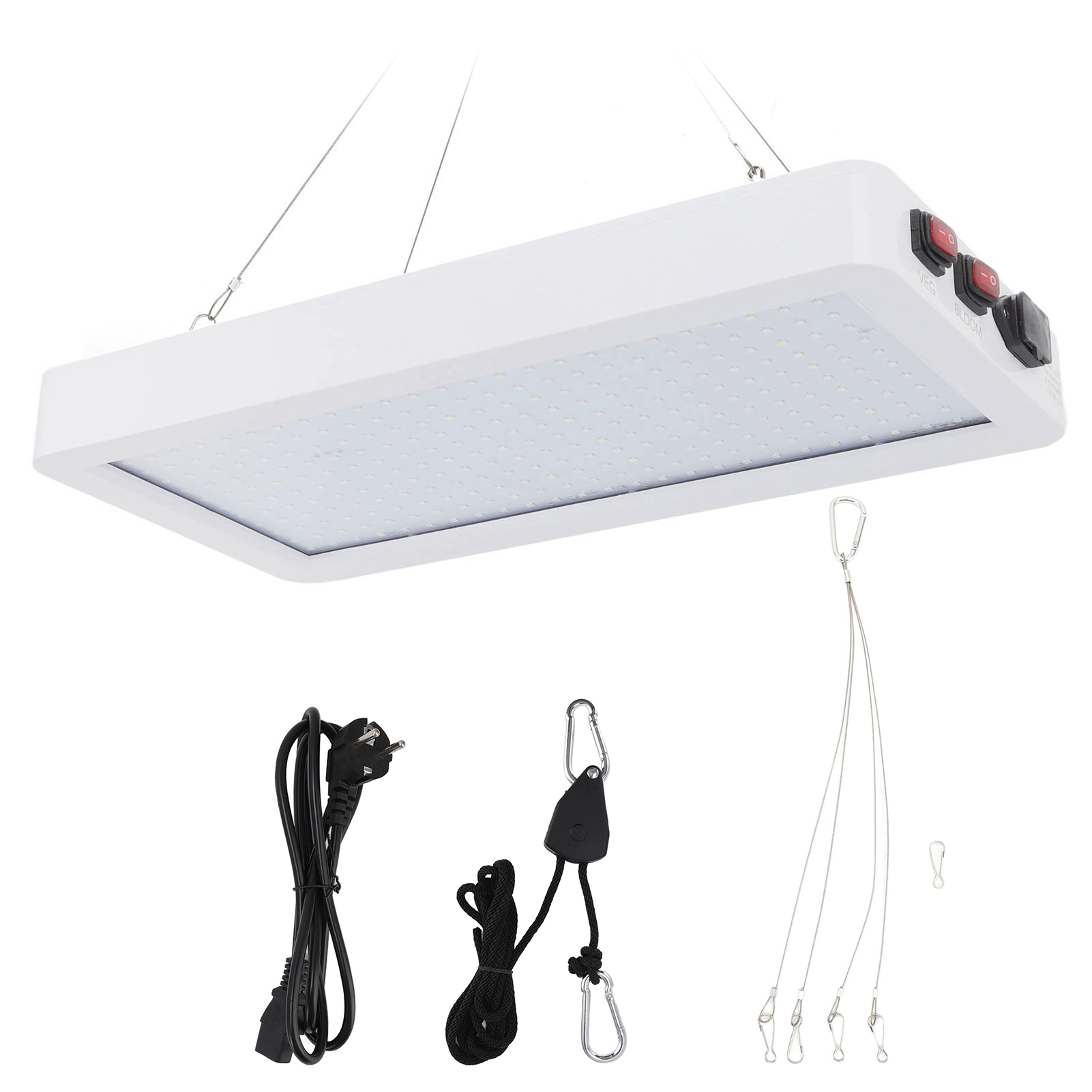 2000 W Vollspektrum-led-wachstumslicht, Doppelschalter-anlage Mit 3 Gängen Für Zimmerpflanzen, Gemüse Und Blumen, 100–277 V, Eu-stecker