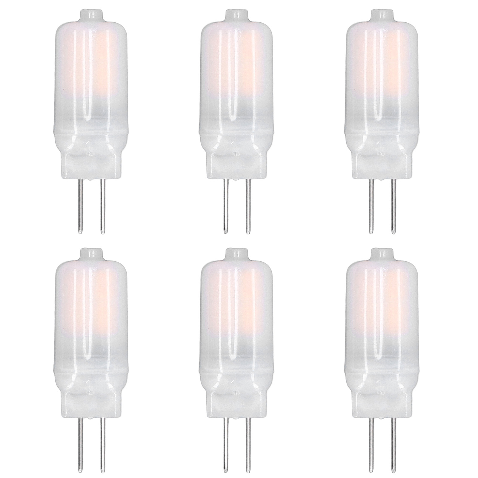 6 Stück G4 Led-glühbirne, 12 V, 360° Lumineszenz, Wärmeableitung, Geringer Stromverbrauch, Allgemeine Standard-schnittstellenlampen, 3 W, Warmweiß
