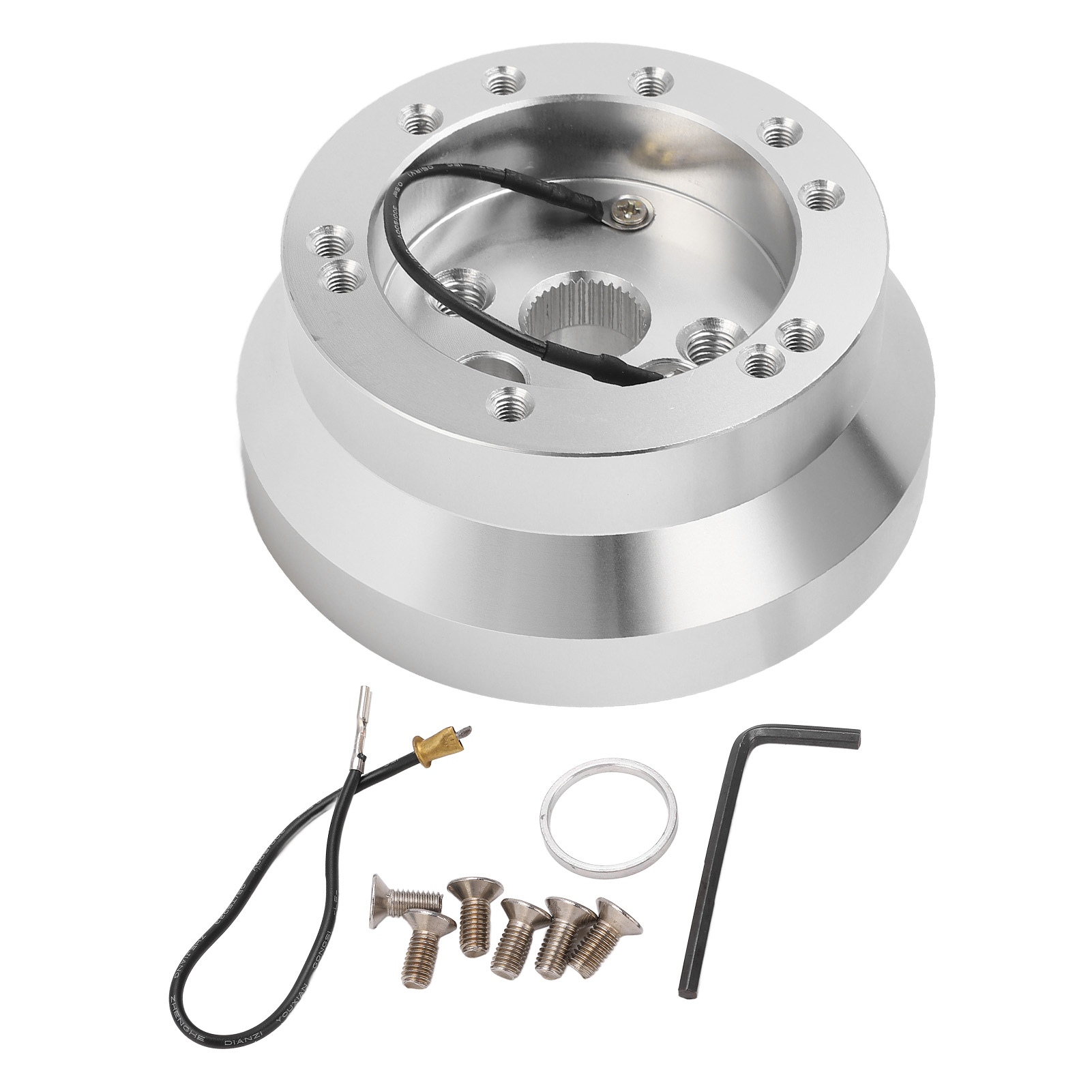 5 6 Loch Lenkrad Kurznabe Adapter Aluminium Ersatz Für Jeep Wrangler 1976-1995 Silber