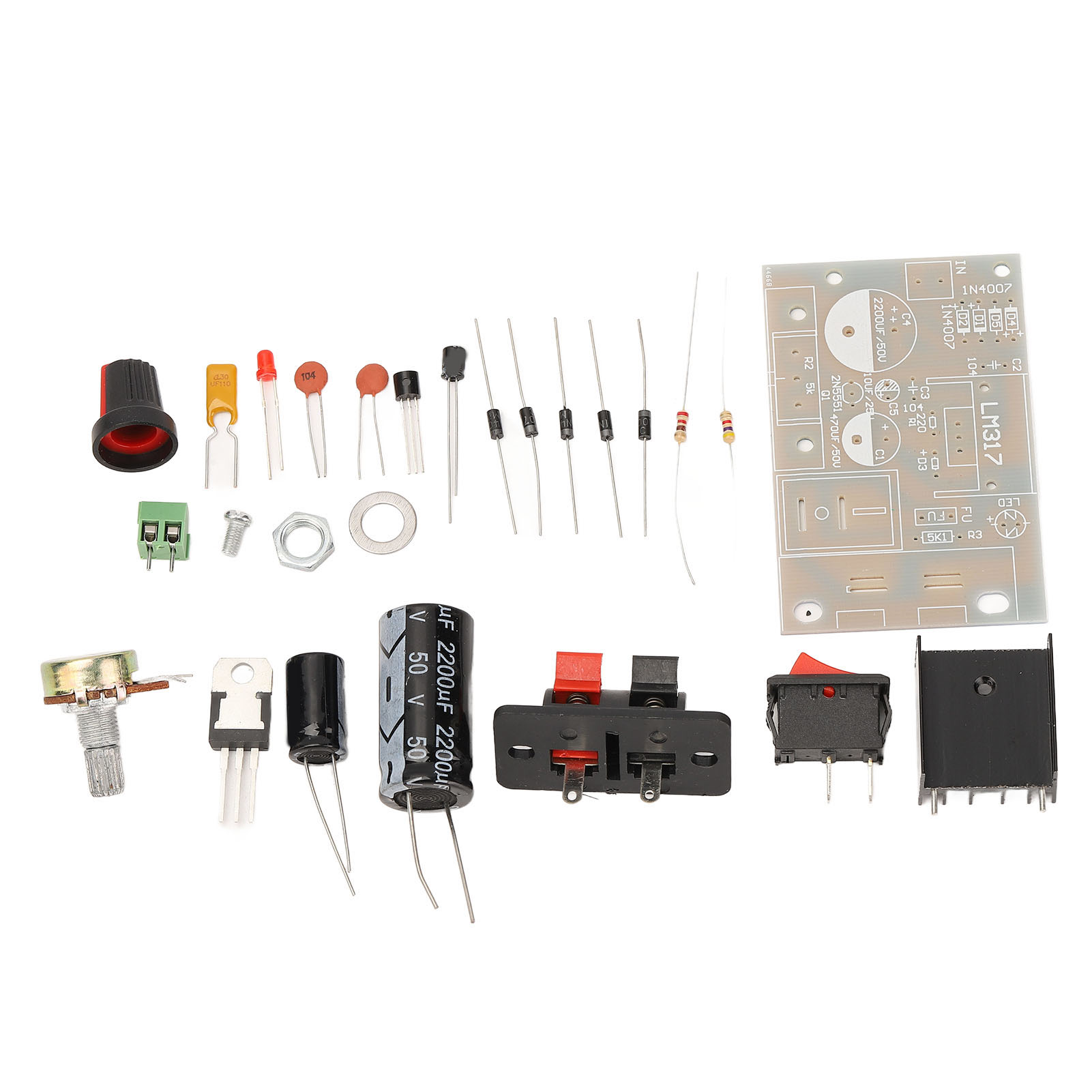 Diy-kit Für Geregelte Stromversorgung, Einstellbare Dc-versorgungsplatine Mit Kurzschlussschutz