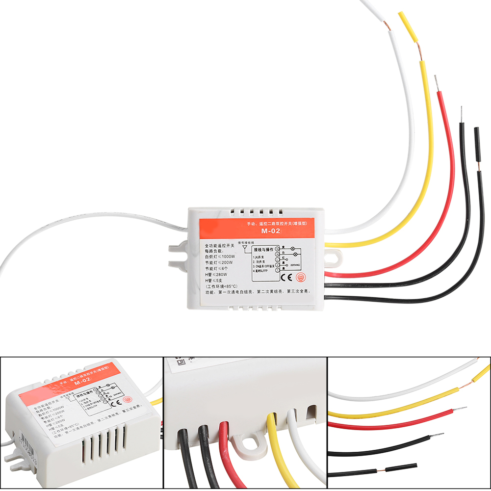 220 V Licht Lampe Controller Empfänger Sender Drahtlose Fernbedienung Schalter System 2 Kanal