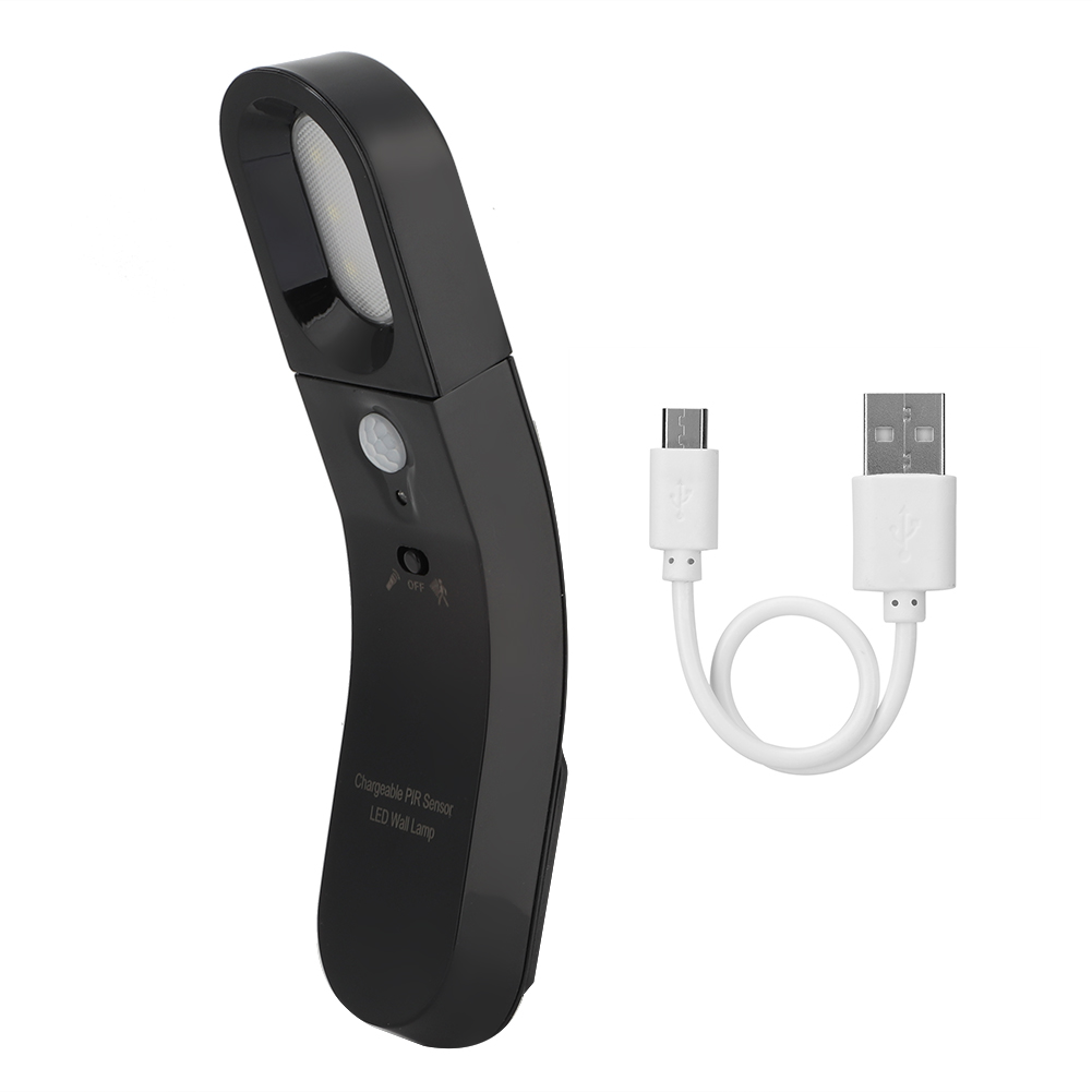Haushalts-usb-nachtlicht, Led-infrarot-induktionslampe Für Den Menschlichen Körper, Für Nachttisch, Kleiderschrank, Badezimmer, Schwarze Schale, Weiß