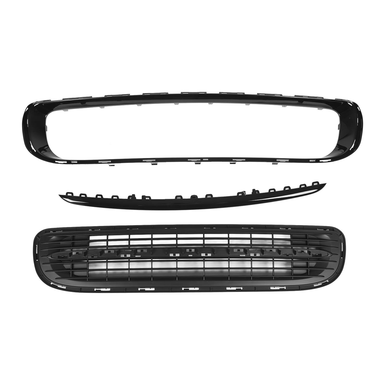 Unterer Kühlergrill Der Vorderen Stoßstange 51117250789 Rahmenverkleidung, Glänzend Schwarz, Ersatz Für Cooper Clubman R55 Lci Base