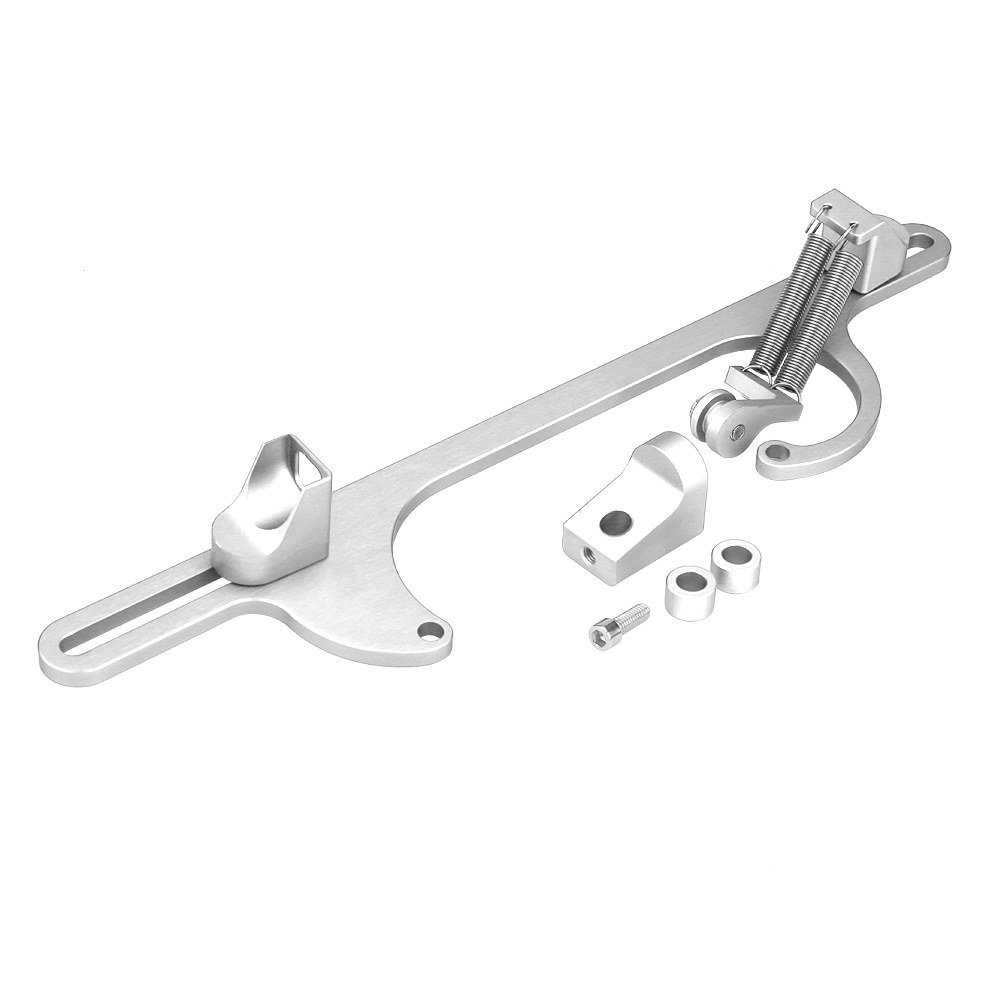 Gaszughalterung Aus Billet-aluminium Für Vergaser Der Serien Holley 4150 Und 4160, Silber