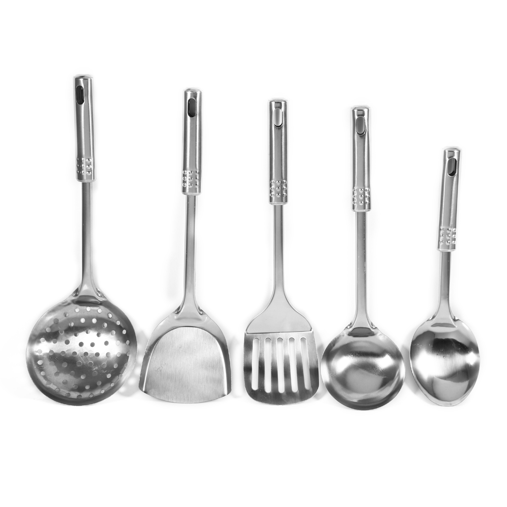 5-teiliges Multifunktionales Küchenutensilien-set, Edelstahl, Löffel, Schaufel, Spatel, Kochutensilien