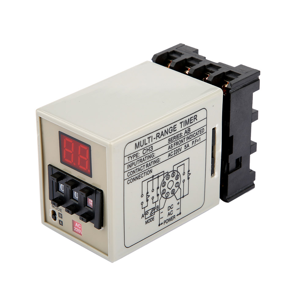 Ah3-dm Dual Mode Verzögerungszeitrelais 0,01s-99h Led-anzeige (ac 220v)